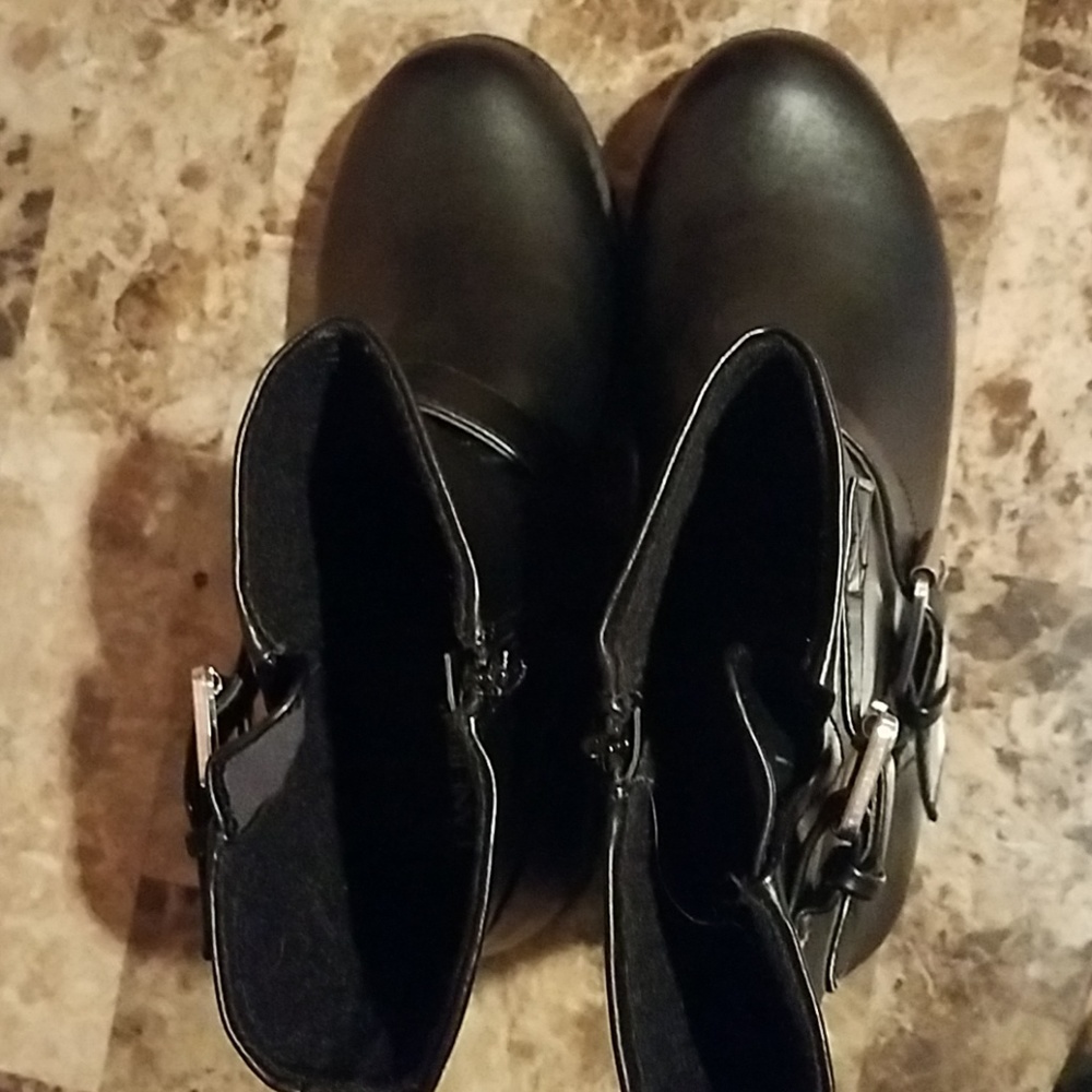 SOLD.  Lane Bryant faux leather Moto Boot - Picture 3 of 8